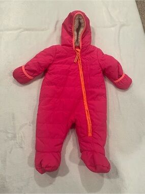 Cat & Jack Pink Hooded Snowsuit Bunting – 6M